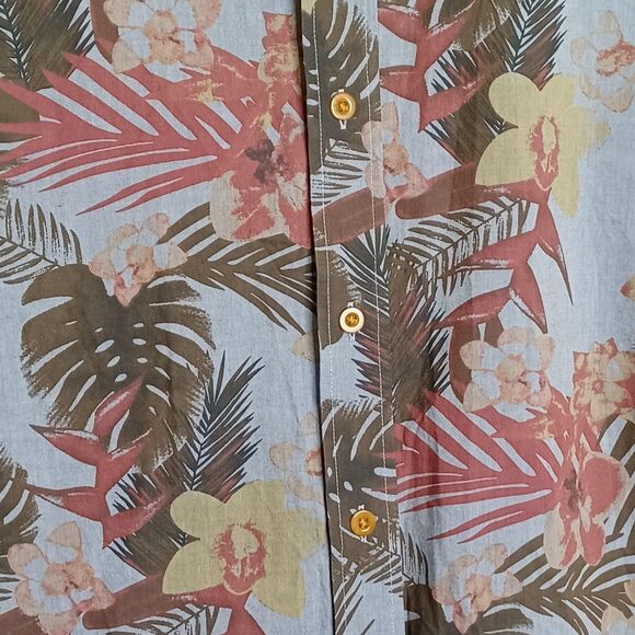 Untuckit Shirt Mens XL Tall Slim Desisto Floral Hawaiian Button Up Vacation - Picture 4 of 13